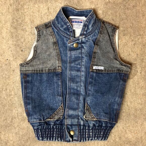 Vintage 1980’s Denim Marty McFly Vest | Size 6 - Picture 1 of 5